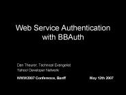 Web Service Authentication with BBAuth