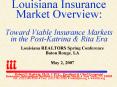Louisiana Insurance Market Overview: Toward Viable Insurance Markets in the PostKatrina PowerPoint PPT Presentation