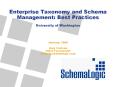Enterprise Taxonomy and Schema Management: Best Practices PowerPoint PPT Presentation