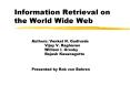 Information Retrieval on the World Wide Web PowerPoint PPT Presentation