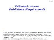 Publishing An eJournal Publishers Requirements