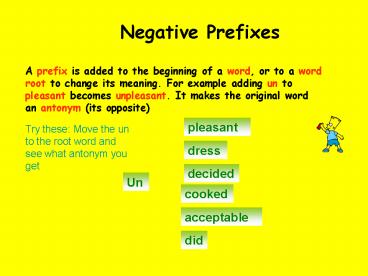Negative Prefixes