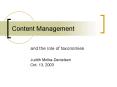 Content Management PowerPoint PPT Presentation