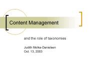 Content Management