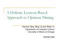 A Holistic Lexicon-Based Approach to Opinion Mining PowerPoint PPT Presentation