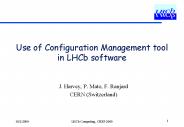 Use of Configuration Management tool in LHCb software