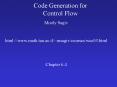 Code Generation for Control Flow PowerPoint PPT Presentation