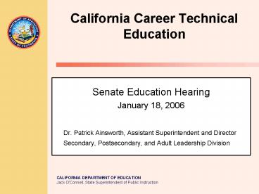 California Career Technical Education