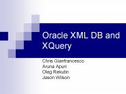 Oracle XML DB and XQuery