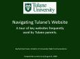 Navigating Tulanes Website PowerPoint PPT Presentation