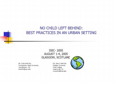 NO CHILD LEFT BEHIND: BEST PRACTICES IN AN URBAN SETTING