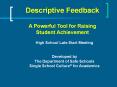 Descriptive%20Feedback%20%20A%20Powerful%20Tool%20for%20Raising%20Student%20Achievement PowerPoint PPT Presentation