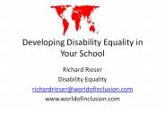 Developing Disability Equality in Your School