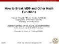 How to Break MD5 and Other Hash Functions PowerPoint PPT Presentation