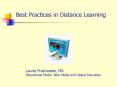 Best Practices in Distance Learning PowerPoint PPT Presentation