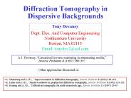 Diffraction Tomography in Dispersive Backgrounds