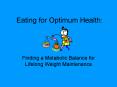 Eating for Optimum Health: PowerPoint PPT Presentation