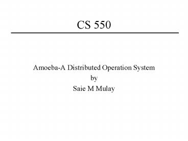 CS 550