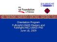 Orientation Program