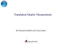 Translation Quality Measurement PowerPoint PPT Presentation
