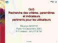 QoS Recherche des crit PowerPoint PPT Presentation