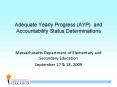 Adequate Yearly Progress AYP and Accountability Status Determinations PowerPoint PPT Presentation