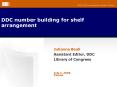 DDC number building for shelf arrangement PowerPoint PPT Presentation