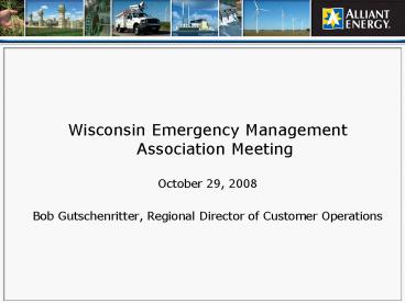 Wisconsin Emergency Management Association Meeting