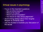 Ethical issues in psychology