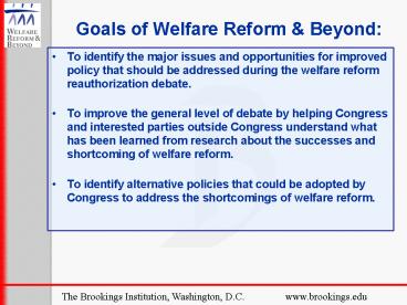 The Brookings Institution, Washington, D'C'www'brookings'edu