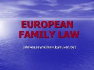 EUROPEAN FAMILY LAW