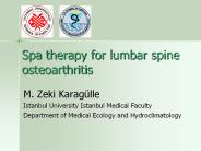 Spa therapy for lumbar spine osteoarthritis