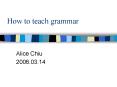 How to teach grammar PowerPoint PPT Presentation