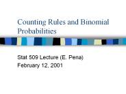 Counting Rules and Binomial Probabilities