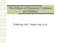 The Effects of Domestic Violence on Children