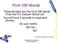 First 100 Words PowerPoint PPT Presentation