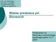 Mitske predstave pri Slovencih PowerPoint PPT Presentation