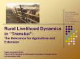 Rural Livelihood Dynamics in Transkei: The Relevance for Agriculture and Extension Paper presented a PowerPoint PPT Presentation