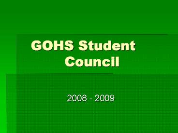 GOHS Student Council