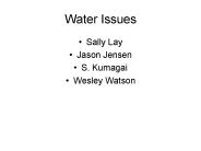 Water Issues
