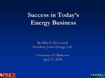 Success in Todays Energy Business