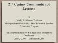 21st Century Communities of Learners PowerPoint PPT Presentation