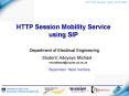 HTTP Session Mobility Service using SIP PowerPoint PPT Presentation