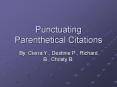 Punctuating Parenthetical Citations PowerPoint PPT Presentation