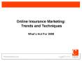 Online Insurance Marketing: Trends and Techniques Whats Hot For 2008 PowerPoint PPT Presentation