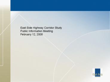 East Side Highway Corridor Study