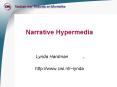 Narrative Hypermedia PowerPoint PPT Presentation