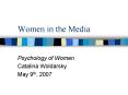 Women in the Media PowerPoint PPT Presentation