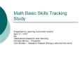 Math Basic Skills Tracking Study PowerPoint PPT Presentation