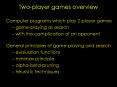Twoplayer games overview PowerPoint PPT Presentation